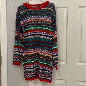 This is a sweater dress it is see-through and needs to be worn over clothing